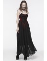 Vestido Largo Angel of Darkness Negro x Rojo - Punk Rave