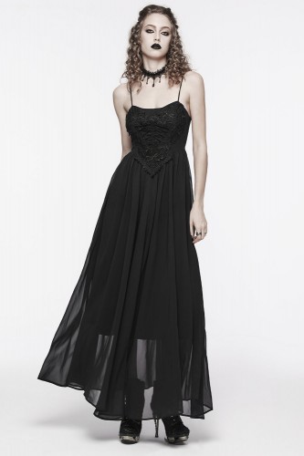 Vestido Largo Angel of Darkness en Negro  - Punk Rave 2