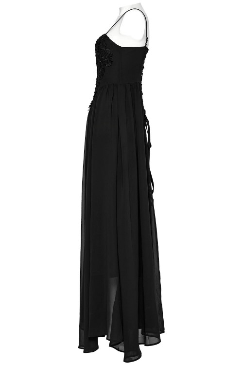 Angel of Darkness Long Dress in Black - Punk Rave