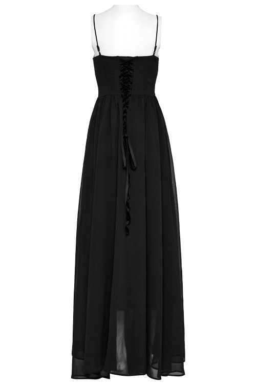 Angel of Darkness Long Dress in Black - Punk Rave