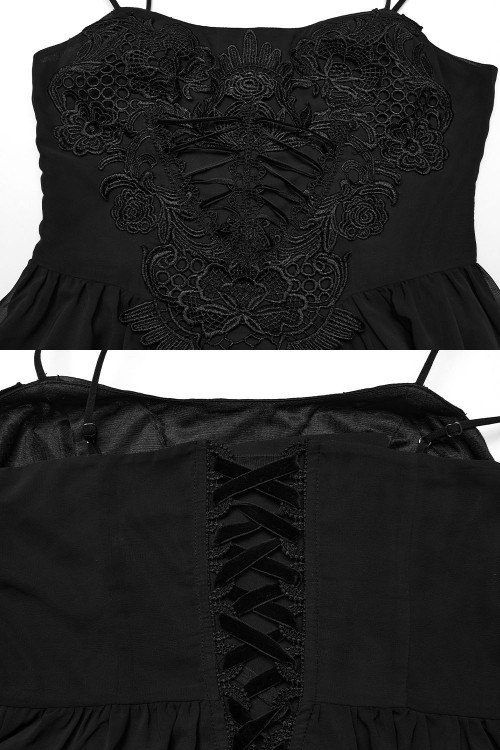 Angel of Darkness Long Dress in Black - Punk Rave