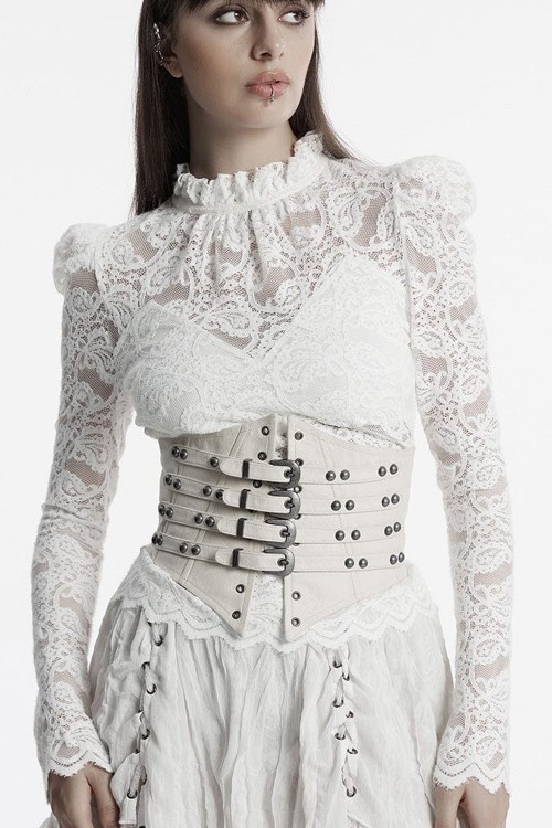 Venus Underbust Corset in White - Punk Rave