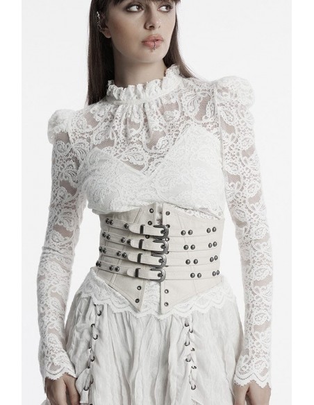 Corsé Underbust Venus en Blanco - Punk Rave