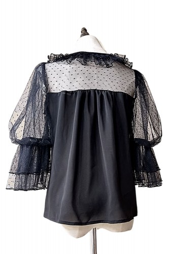 Sweet Tulle Lolita Blouse in Black - Infanta 2