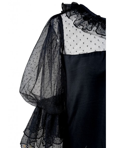 Sweet Tulle Lolita Blouse in Black - Infanta