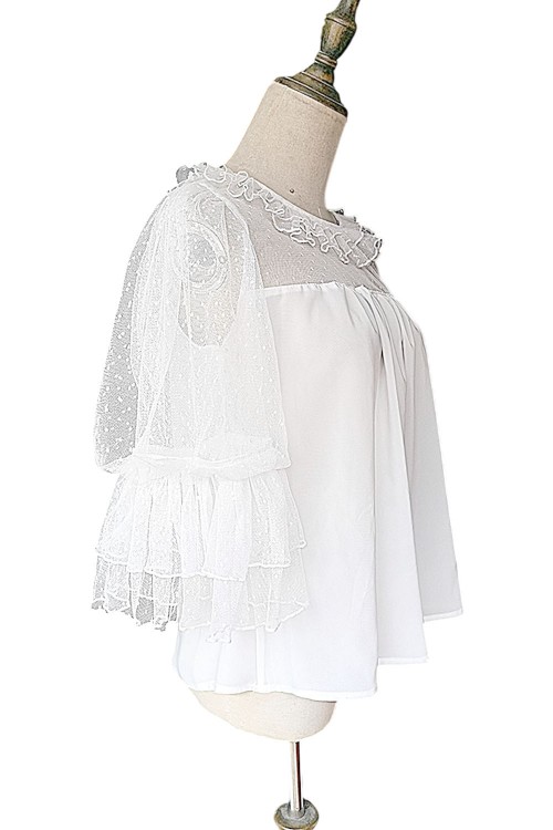 Blusa Lolita Sweet Tulle en Blanco - Infanta