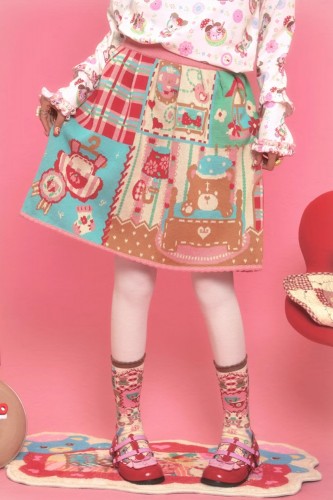 Falda Reversible Retro Bear House ~ Lutra Jump