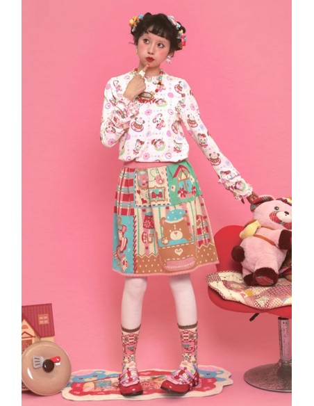 Falda Reversible Retro Bear House ~ Lutra Jump