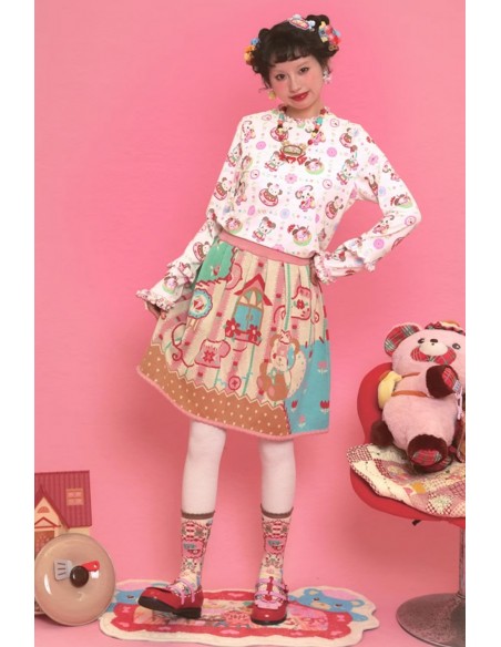 Falda Reversible Retro Bear House ~ Lutra Jump