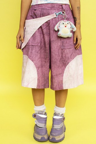BUENA ONDA Pantalón Bermuda con Bolsito Rosa ~ Renkillah x Mad Choco