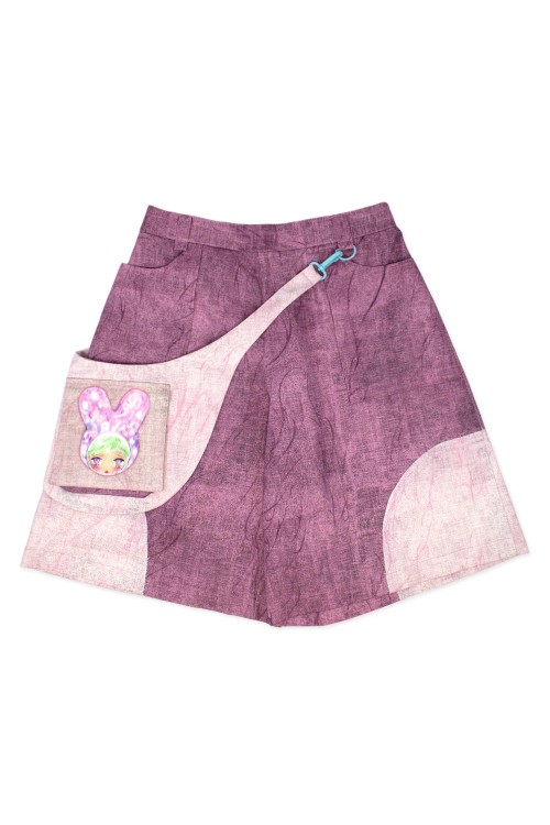 BUENA ONDA Pantalón Bermuda con Bolsito Rosa ~ Renkillah x Mad Choco