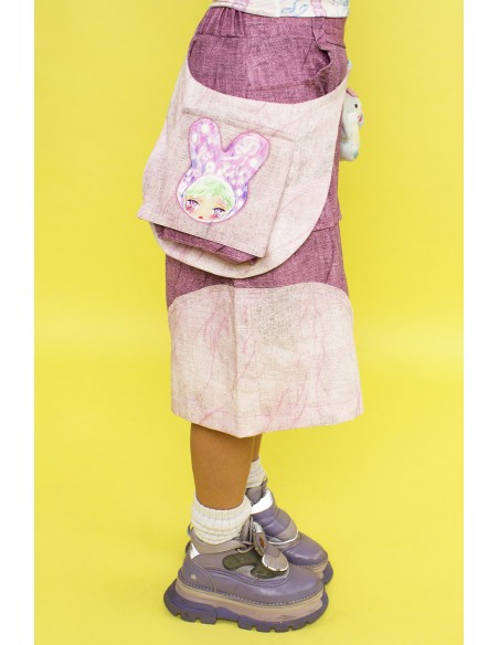 BUENA ONDA Pantalón Bermuda con Bolsito Rosa ~ Renkillah x Mad Choco