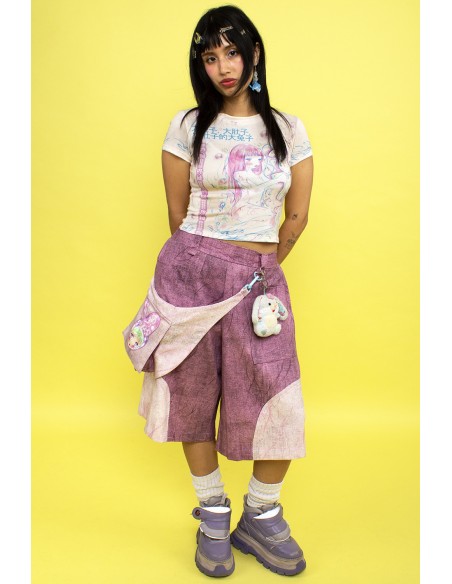 BUENA ONDA Pink Short Pants with Bag ~ Renkillah x Mad Choco