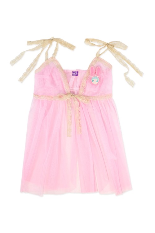 STRAWBERRY JELLYFISH Top Vestido Lencero de Tul Rosa ~ Ren x Mad Choco