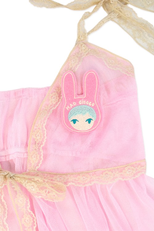 STRAWBERRY JELLYFISH Top Vestido Lencero de Tul Rosa ~ Ren x Mad Choco