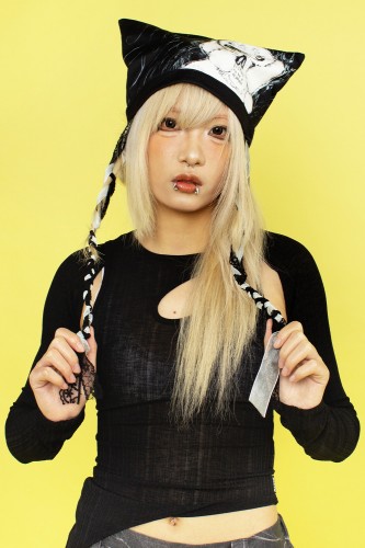 TIRED HUMAN Gorro Negro ~ Renkillah x Mad Choco 2