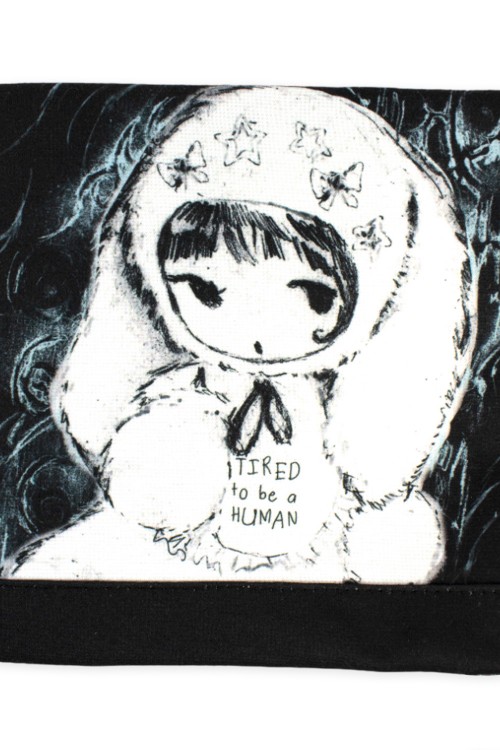 TIRED HUMAN Gorro Negro ~ Renkillah x Mad Choco