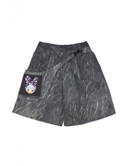 MALA ONDA Dark Grey Short Pants with Bag ~ Renkillah x Mad Choco