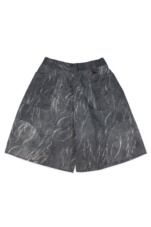 MALA ONDA Pantalón Bermuda con Bolsito Gris Oscuro ~ Renkillah x Mad Choco