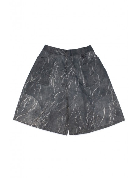 MALA ONDA Pantalón Bermuda con Bolsito Gris Oscuro ~ Renkillah x Mad Choco