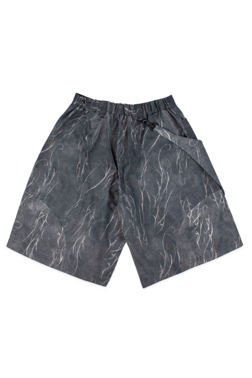 MALA ONDA Pantalón Bermuda con Bolsito Gris Oscuro ~ Renkillah x Mad Choco