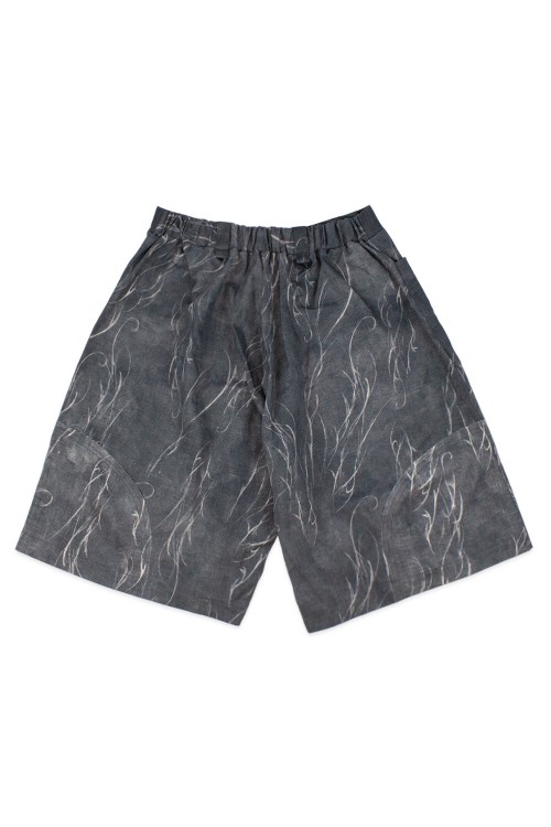 MALA ONDA Pantalón Bermuda con Bolsito Gris Oscuro ~ Renkillah x Mad Choco