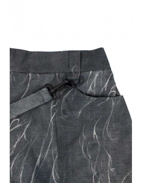 MALA ONDA Pantalón Bermuda con Bolsito Gris Oscuro ~ Renkillah x Mad Choco