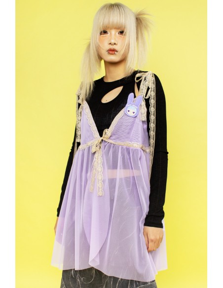 LAVENDER JELLYFISH Pastel Purple Tulle Camisole Dress ~ Renkillah x Mad Choco