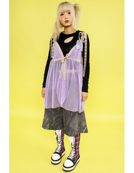 LAVENDER JELLYFISH Pastel Purple Tulle Camisole Dress ~ Renkillah x Mad Choco
