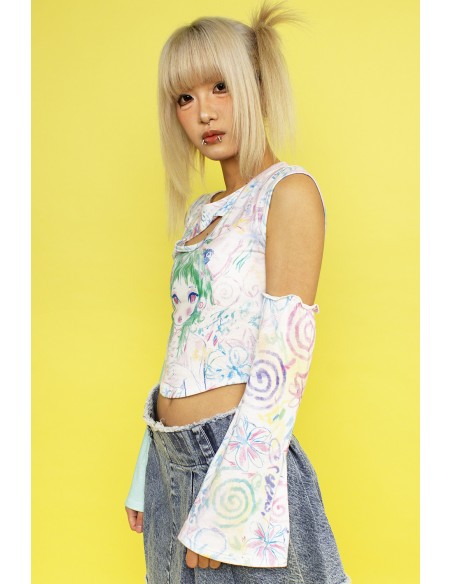 FUTURE CUTENESS DELIVERY LOGISTICAL CENTER Top con Mangas ~ Renkillah x Mad Choco