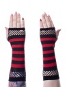 Manguitos Striped Mesh Negro x Rojo - Poizen Industries