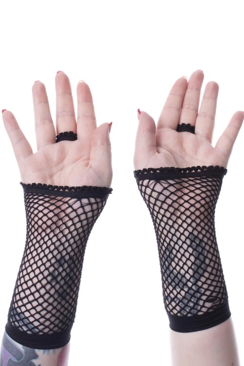 Nattie Fishnet Arm Warmers - Poizen Industries