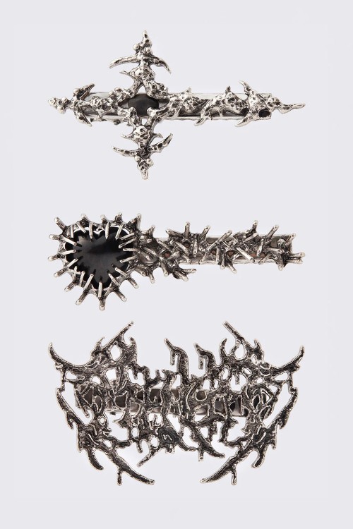 Set of 3 Metal Crush Clips - Minga London