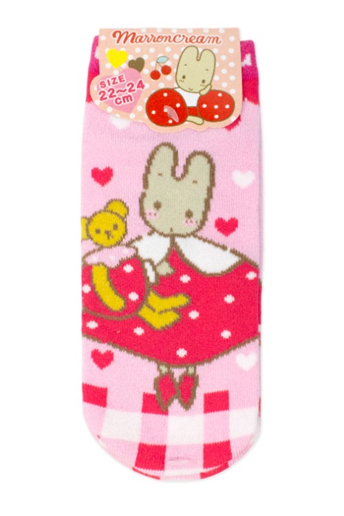 Marroncream Teddy Bear Ankle Socks