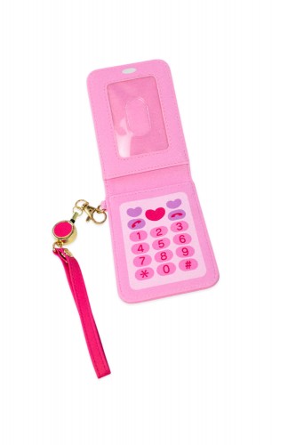 Y2K Gyaru Flip Phone Pass Holder - Hello Kitty Pink 2
