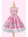 Vestido Lolita JSK Strawberry Ribbon + Lazo - Rosa