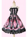 Vestido Lolita JSK Strawberry Ribbon + Lazo - Negro
