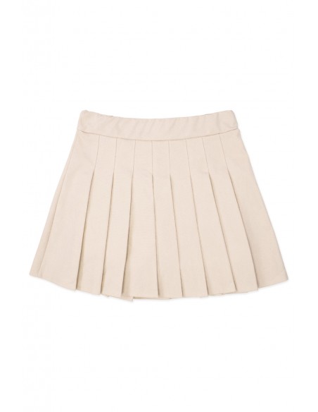 Falda Plisada con Short - Beige