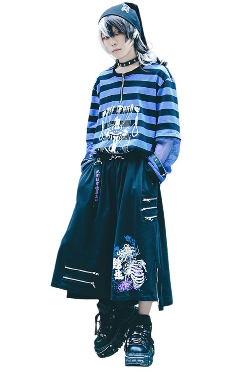 Deadly Higanbana Short Pants Black x Purple - Jill Punk