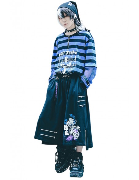 Deadly Higanbana Short Pants Black x Purple - Jill Punk