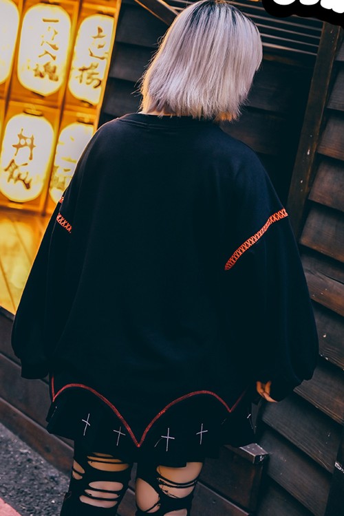 Top de Manga Larga Deadly Higanbana Negro x Rojo - Jill Punk