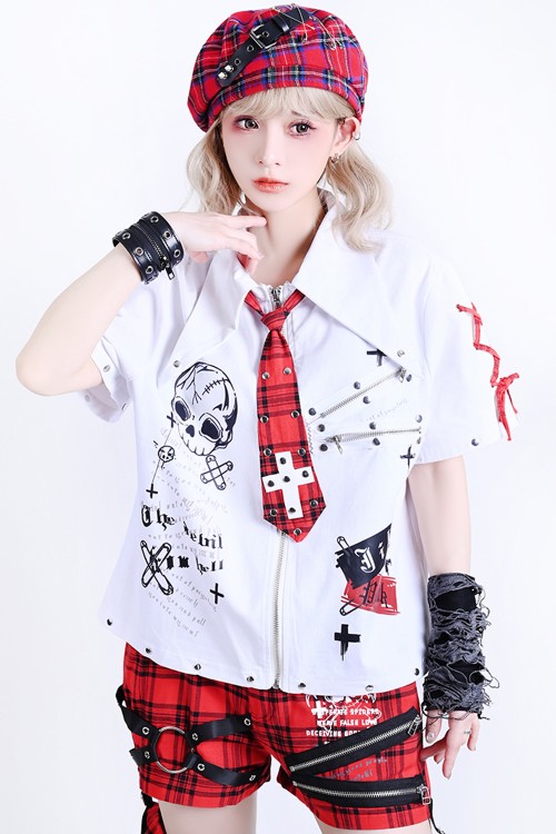 Echo of the Night Shirt White - Jill Punk