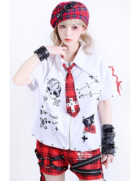 Echo of the Night Shirt White - Jill Punk