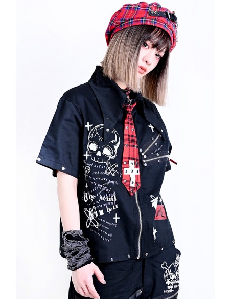 Camisa Echo of the Night Negro - Jill Punk