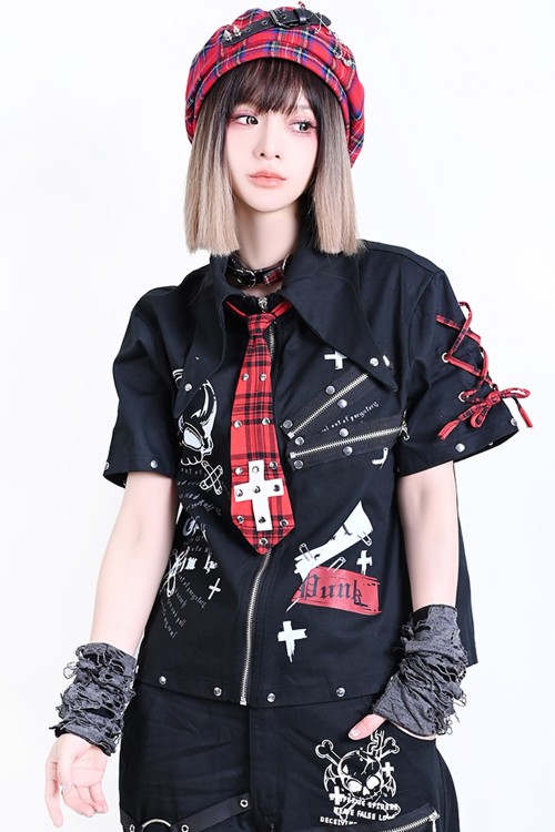 Camisa Echo of the Night Negro - Jill Punk