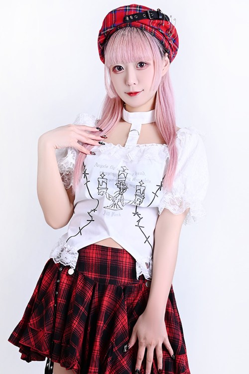 Top Gothic Lolita Chandelier Blanco - Jill Punk