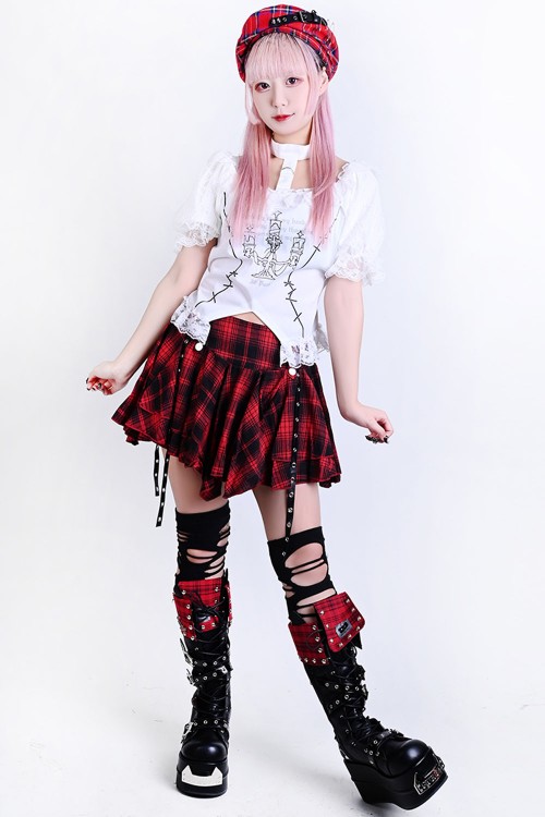 Top Gothic Lolita Chandelier Blanco - Jill Punk