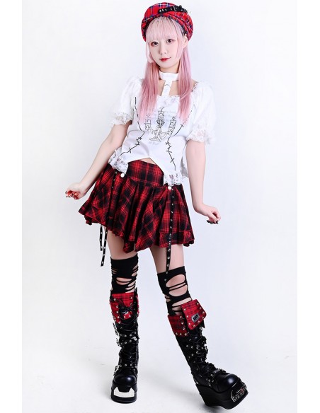 Top Gothic Lolita Chandelier Blanco - Jill Punk