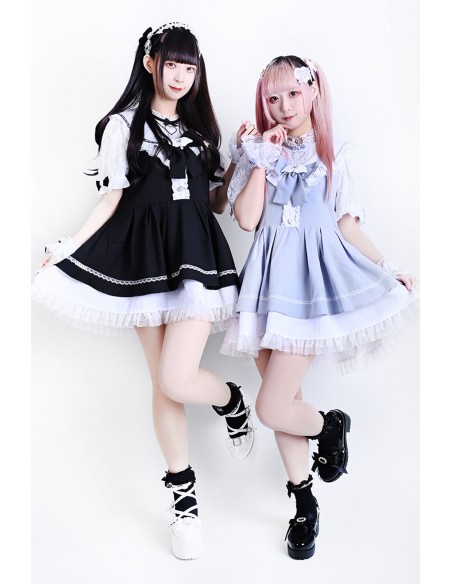 Magic Angel Dress in Blue x White - Jill Punk