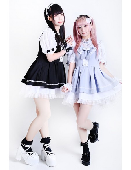 Magic Angel Dress in Blue x White - Jill Punk